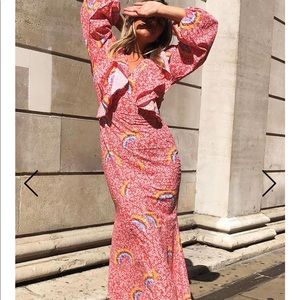 Red hot midaxi dress